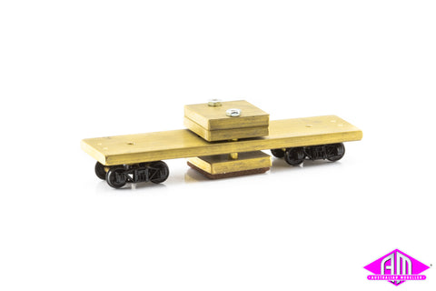 170-6 - Brass Track Cleaning Car with Abrasive Pad (HO Scale)