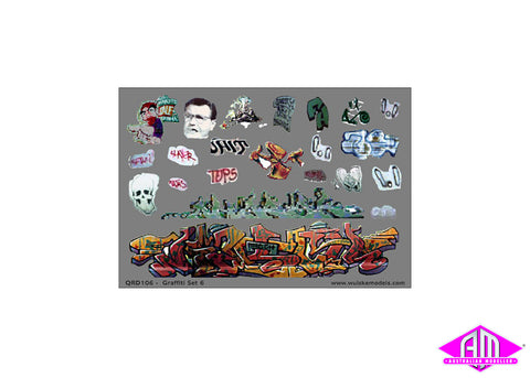 QRD106 - Graffiti Decals - Set 6 (HO Scale)