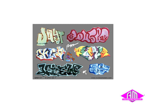 QRD107 - Graffiti Decals Set 7 (HO Scale)