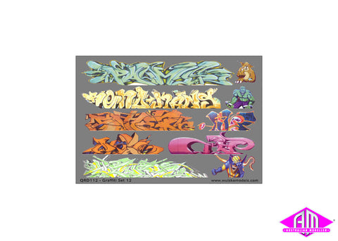 QRD112 - Graffiti Decals - Set 12 (HO Scale)