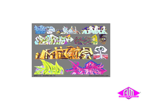 QRD113 - Graffiti Decals - Set 13 (HO Scale)