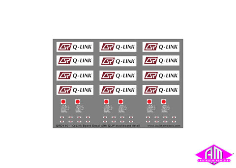 Q-Link Board Decal With QLW Box Wagon Blackboard Detail