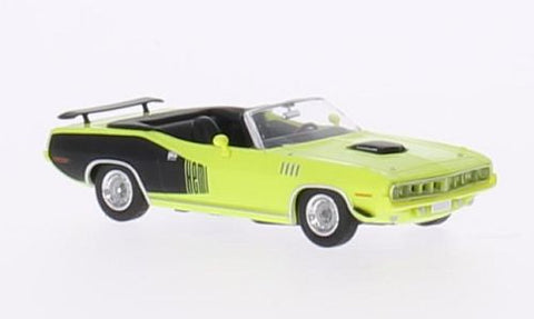 RIK38183 - Plymouth Hemi Cuda Convertible - Yellow/Decorated (HO Scale)