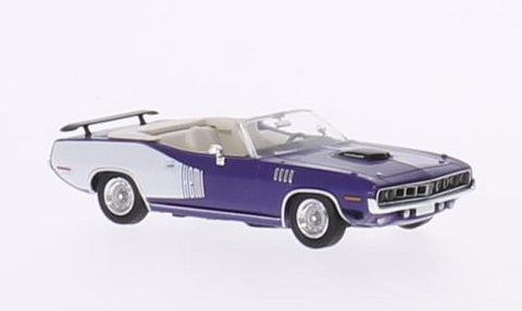 RIK38283 - Plymouth Hemi Cuda Convertible - Metallic Violet/Decorated (HO Scale)