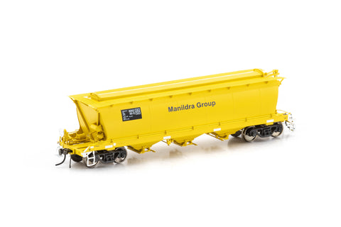 MHGX Grain Hopper - Small Doors, Manildra Group Yellow, 4 Car Pack SGH-10