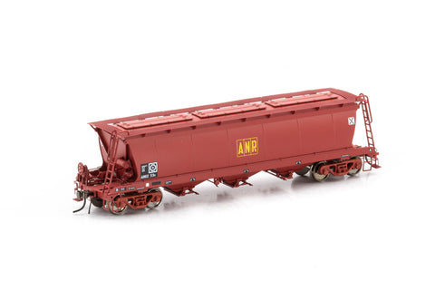 AHGX Grain Hopper - Small Doors, ANR Red, 4 Car Pack SGH-3
