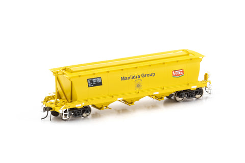 MHGX Grain Hopper - Small Doors, Manildra/Vetta Yellow, 4 Car Pack SGH-9