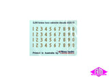 SJ-DMLOCO - Metallic 12" Loco Numbers Decal Set (HO Scale)