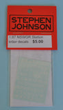 SJ-DSLW - NSWGR Station Letters White Decal Set (HO Scale)