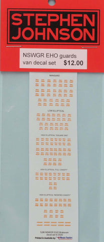 SJ-EHOD - EHO Decal Set (HO Scale)