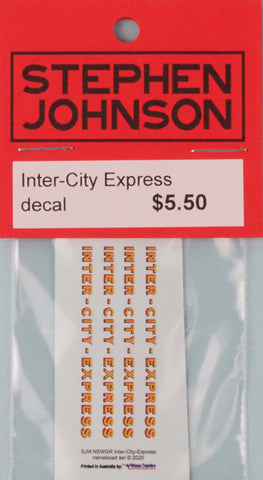 SJ-ICXPD - Inter-City Express Decal Set (HO Scale)
