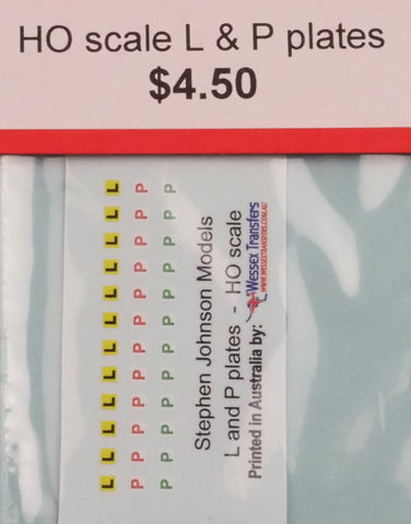 SJ-LPDS - L & P Plate Decal Set (HO Scale)