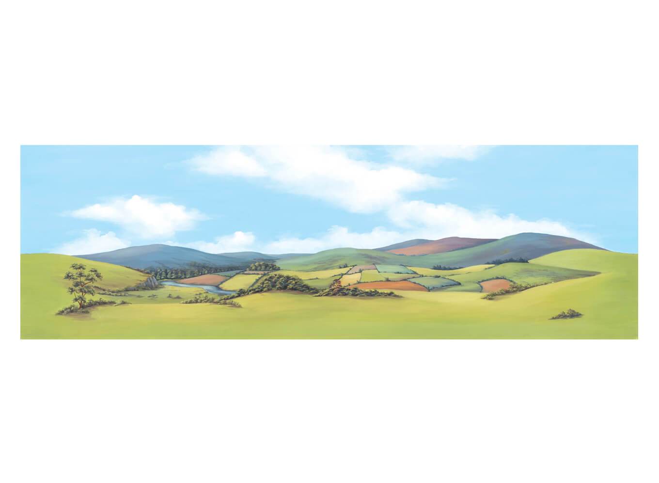 Peco SK-11 OO Gauge Model Railway Backscene – Mountain Lake Scenery, Peco OO SK11
