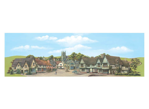 Peco - SK-36 - Backscene - Medium - Town