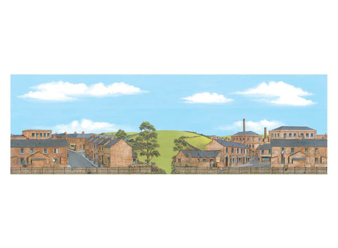 Peco - SK-46 - Backscene - Medium - Old Industrial Town - Extension