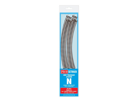 Peco - ST-3012 - Double Curve - 1st Radius - Pack of 4 (N Scale)