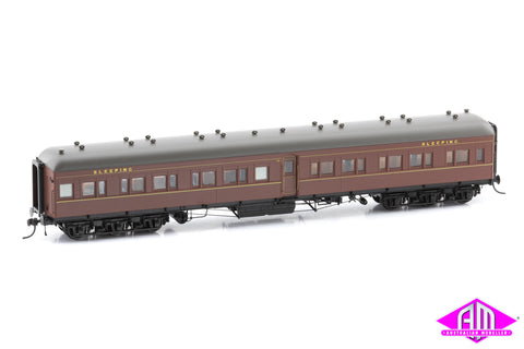 12 Wheel Passenger Car - Sleeping Car - Indian Red - TAM 848