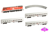 The Ghan C30 Loco & 3 Budd Cars Set (With Track)