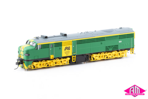 930 Class Locomotive , HO Scale, Australian National - Green/Yellow, 931