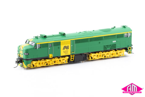 930 Class Locomotive , HO Scale, Australian National - Green/Yellow, 936D