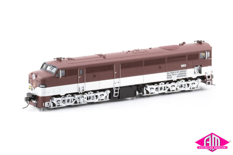 930 Class Locomotive , HO Scale, South Australian Railways - Maroon/Silver, 960