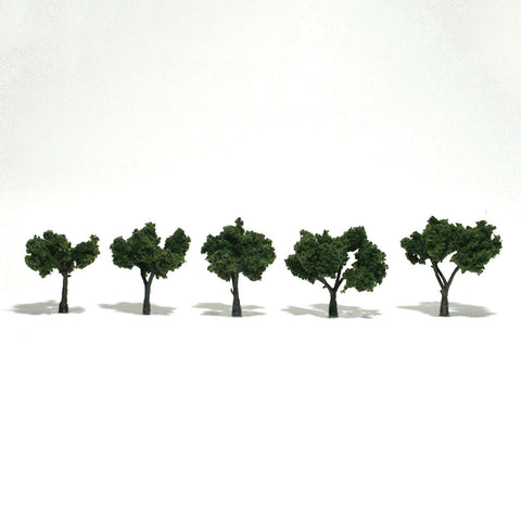 TR1502 - Trees Medium Green 5pk (3.17cm - 5.08cm)