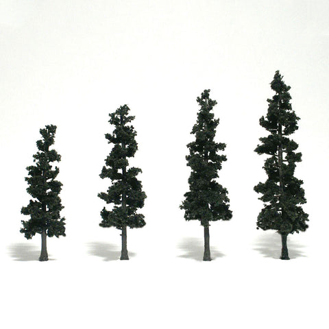 TR1561 - Trees - Conifer Green 4pk (10.1 cm - 15.2 cm)