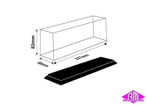 09802 - Display Case 257mm L x 66mm W x 82mm H