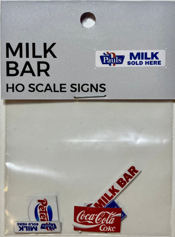 The Train Girl - TTG016 - Aussie Advertising “Milk Bar” 6pk (HO Scale)