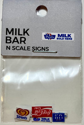 The Train Girl - TTG035 - Aussie Advertising “Milk Bar” 6pk (N Scale)