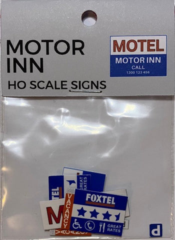 The Train Girl - TTG043 - Aussie Advertising "Motel" 6pk (HO Scale)