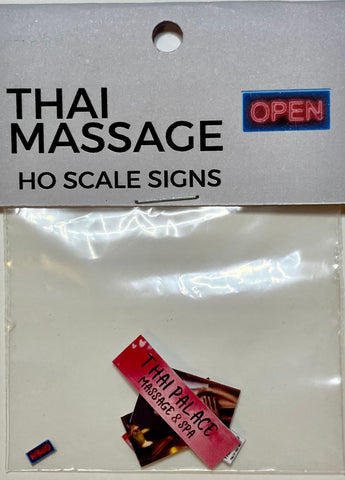 The Train Girl - TTG044 - Aussie Advertising "Massage Spa" 6pk (HO Scale)