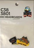 The Train Girl - TTG055 - C38 3801 Headboards - 6pc (HO Scale) (Limited Edition)