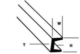 UFS-3 - Styrene - U Channel - 3/32"