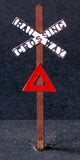 Uneek - UN-461 - Level Crossing Sign - Etched Brass (HO Scale)