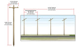 US2280 Wired Poles Single Crossbar (O Scale)