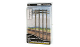 US2281 Wired Poles Double Crossbar (O Scale)
