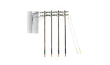 US2281 Wired Poles Double Crossbar (O Scale)