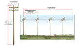 US2281 Wired Poles Double Crossbar (O Scale)