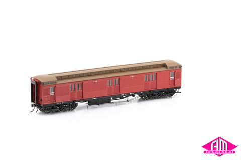 E Passenger Car VR CE Baggage/Guard Car, Carriage Red with 6 wheel bogie, 7-CE - Single Car VPC-27