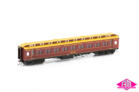 E Passenger Car Victorian Railways Heritage BE Second Class Car, Brown with Pinstriping & 6 wheel bogie, 14-BE - Single Car VPC-38