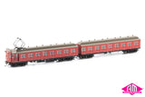 Tait VR Carriage Red with Disc Wheels & No Signs - 4 Car Set VPS-20 HO Scale