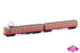 Tait VR Carriage Red with Disc Wheels & No Signs - 7 Car Set VPS-24 HO Scale