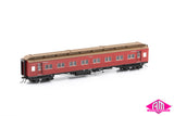 E Passenger Car VR Carriage Red (1963-1971 Era) - 4 Car Set VPS-31