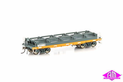 RCSF Coil Steel Wagon National Rail Orange/Grey (no tarp supports) 4 Car Pack VSW-13