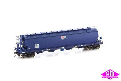 Grain Hopper AWB WGSY VIC & SA BROAD GAUGE, DARK BLUE AS BUILT, circa 2010 - CURRENT (WGS01) 3pk