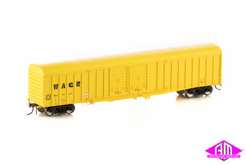 WBAX louvred Van with Curved Roof, Yellow with Large WAGR Logo, 4 Car Pack WLV-7