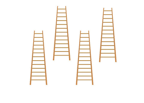 361-555 - Custom Ladders - 10' Lean-To Ladders (HO Scale)