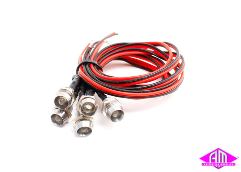 DCC Concepts LED-WHCP - Chrome Mounted Panel - Pre-Wired - White (6 Pack)
