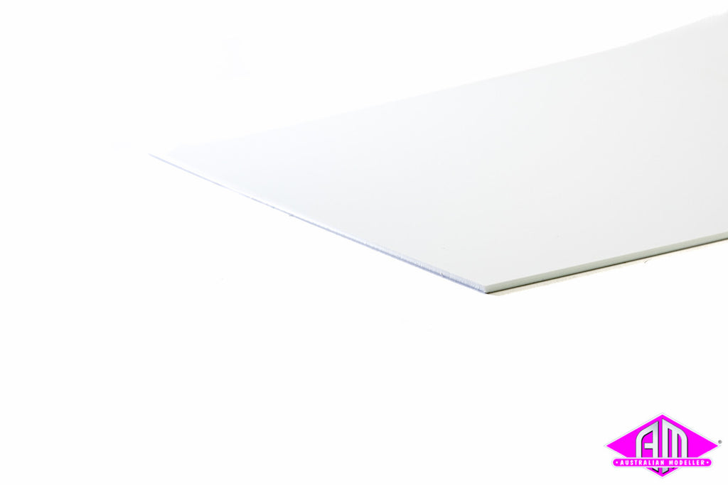 9010 - .010 (.25mm) PLAIN OPAQUE WHITE POLYSTYRENE SHEET - Evergreen Scale  Models